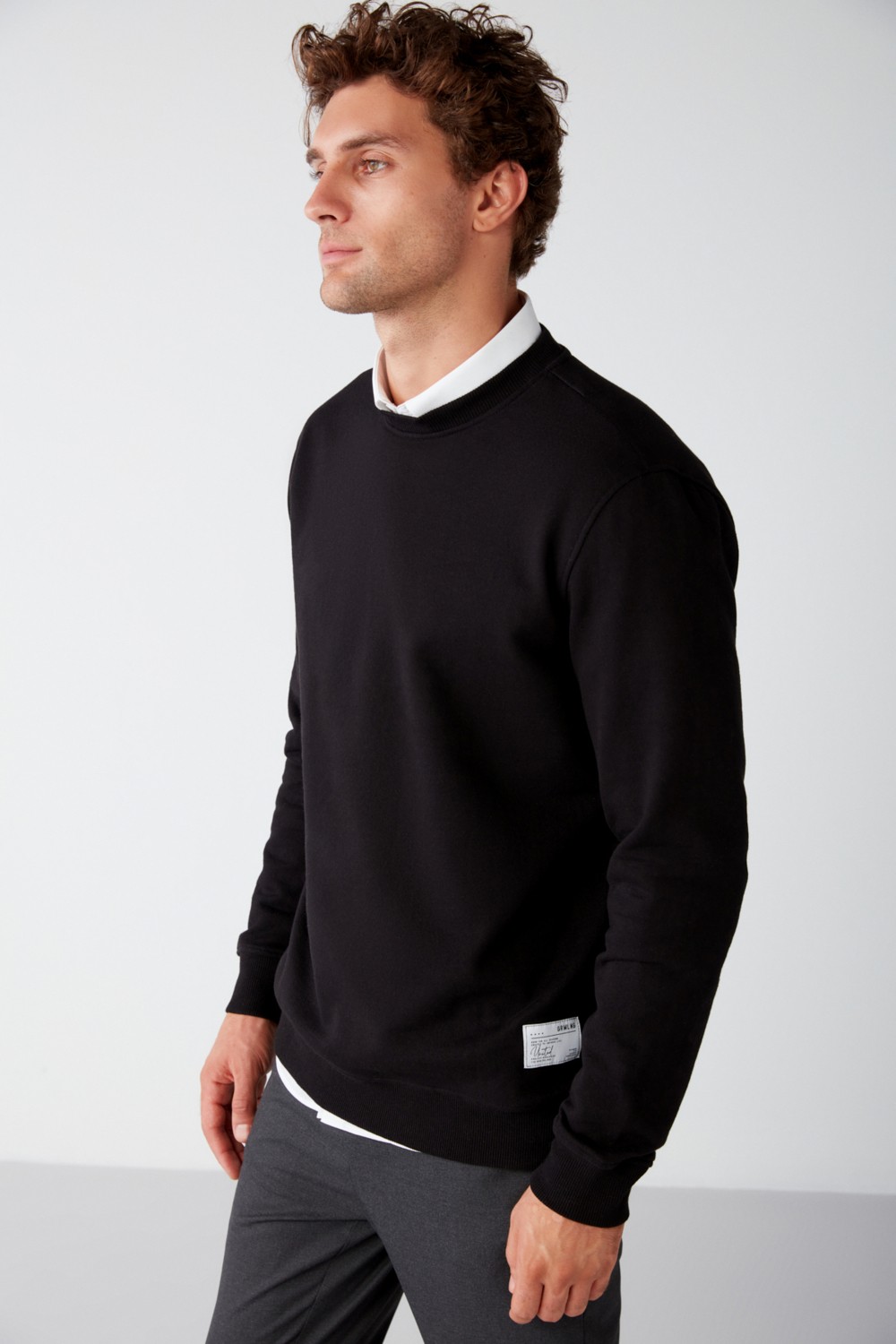 Grimelange MARINO Erkek Siyah Sweatshirt görsel 4