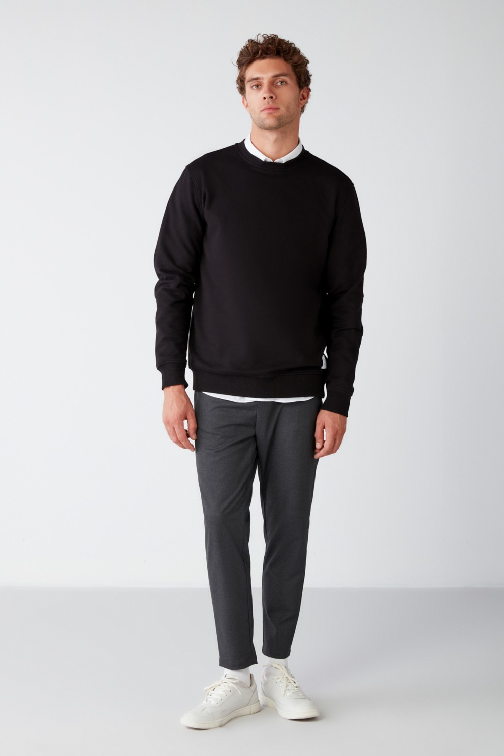 Grimelange MARINO Erkek Siyah Sweatshirt görsel 5