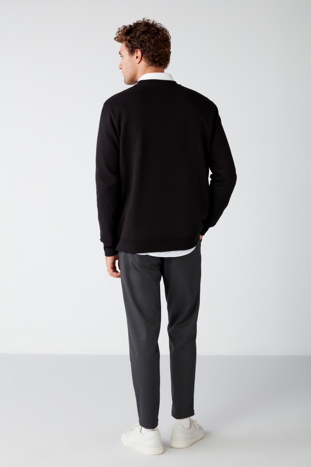 Grimelange MARINO Erkek Siyah Sweatshirt görsel 6