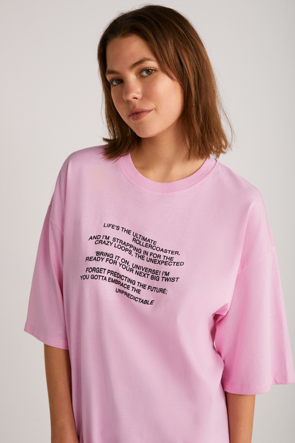 Grimelange THESSA Kadın Pembe T-Shirt görsel 3