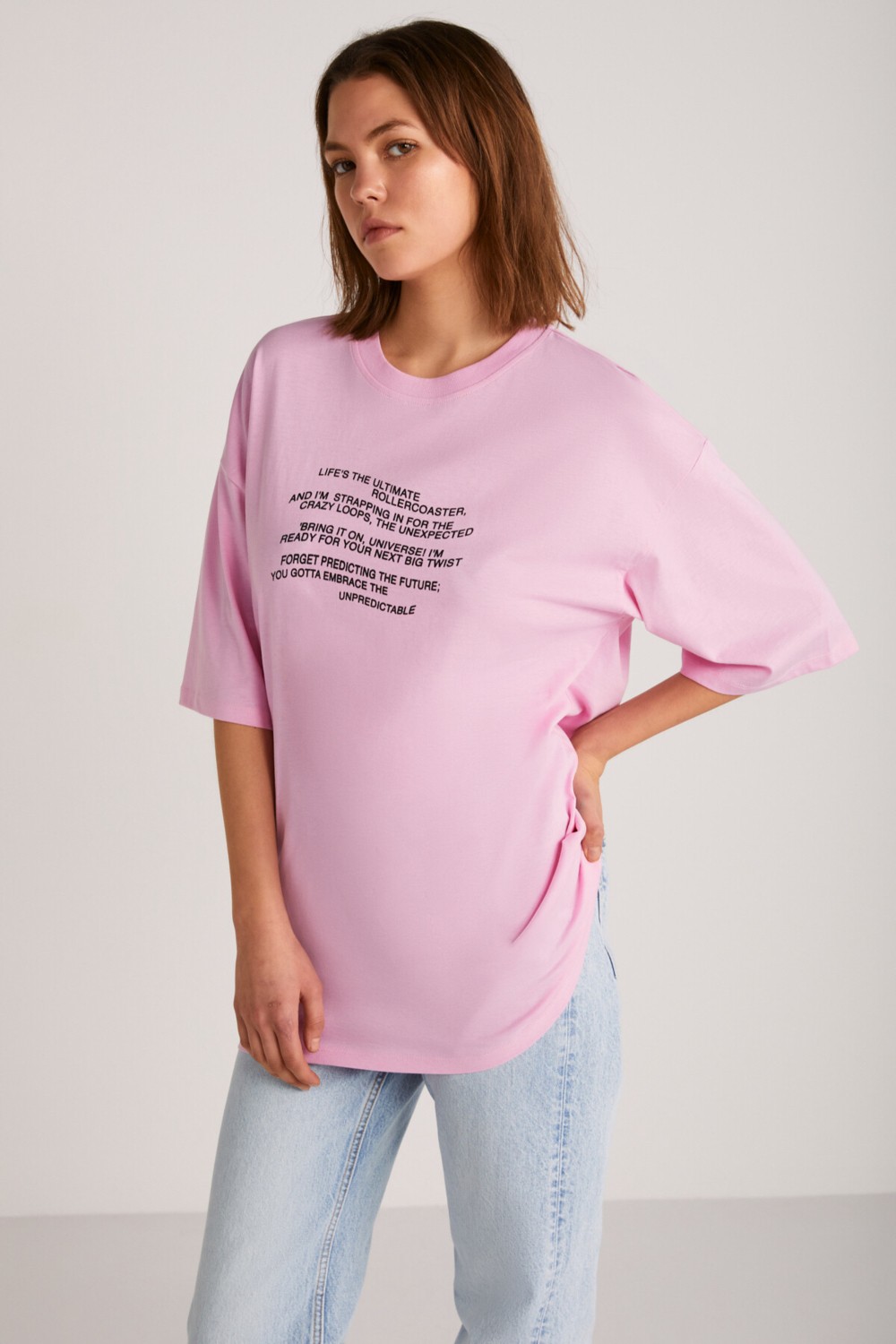 Grimelange THESSA Kadın Pembe T-Shirt görsel 5
