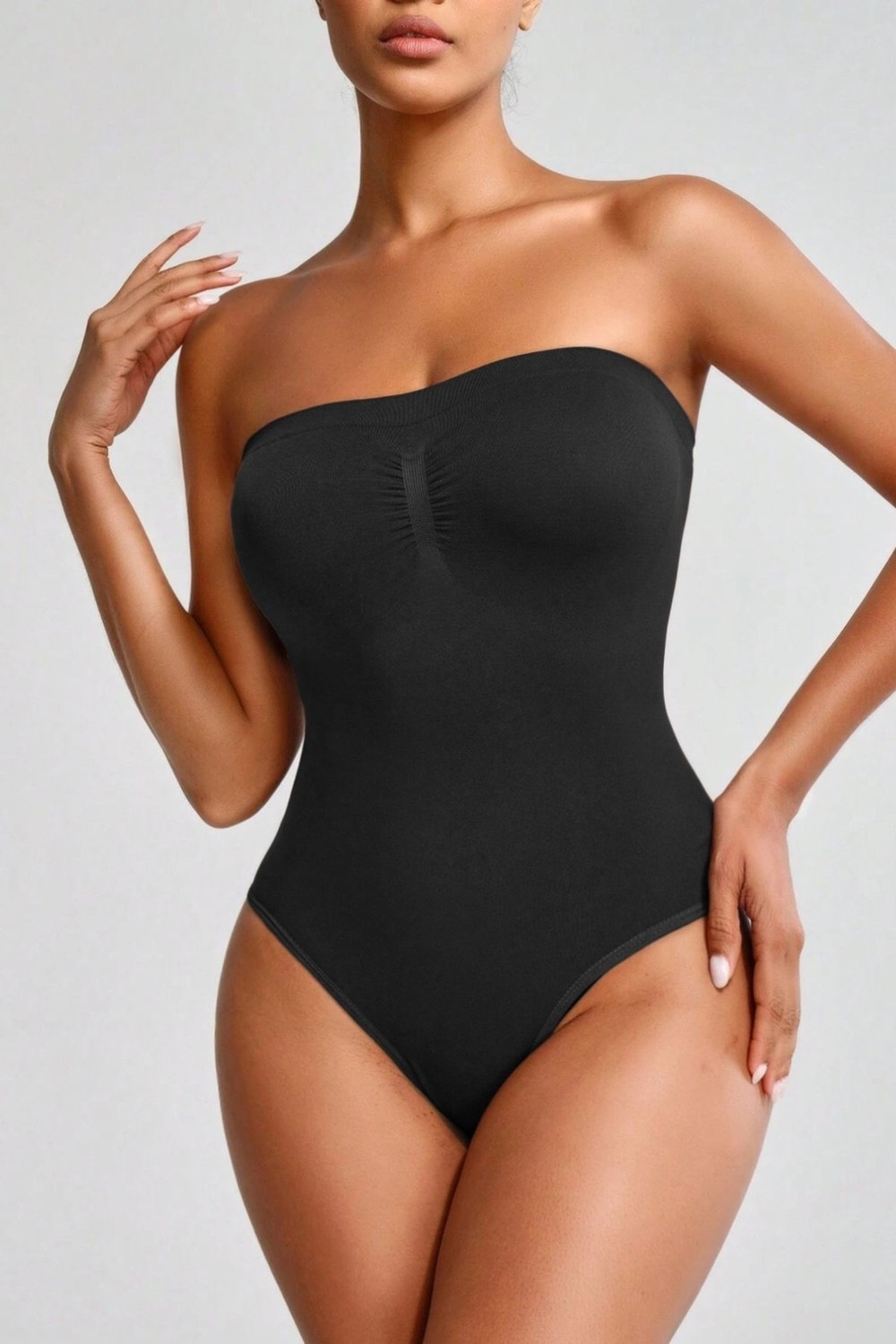 Mistirik Fossini Model Sıkılaştıran ve Toparlayan Çıtçıtlı Straplez Body Korse görsel 2