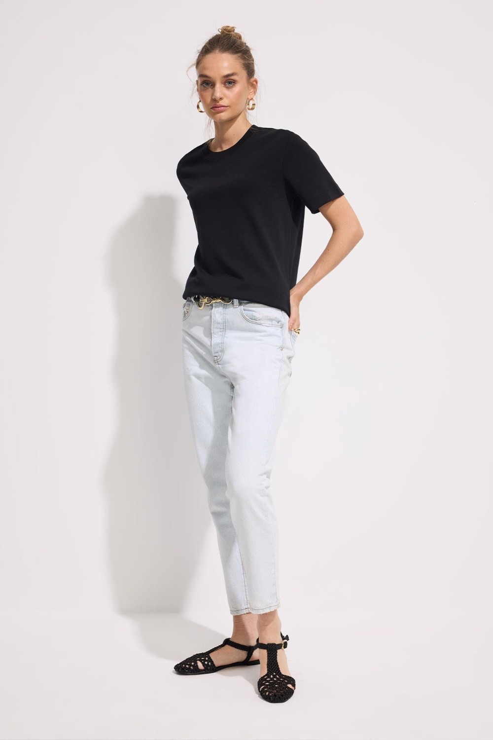 Babokah Premium Pamuk Basic Tshirt Kadın görsel 5