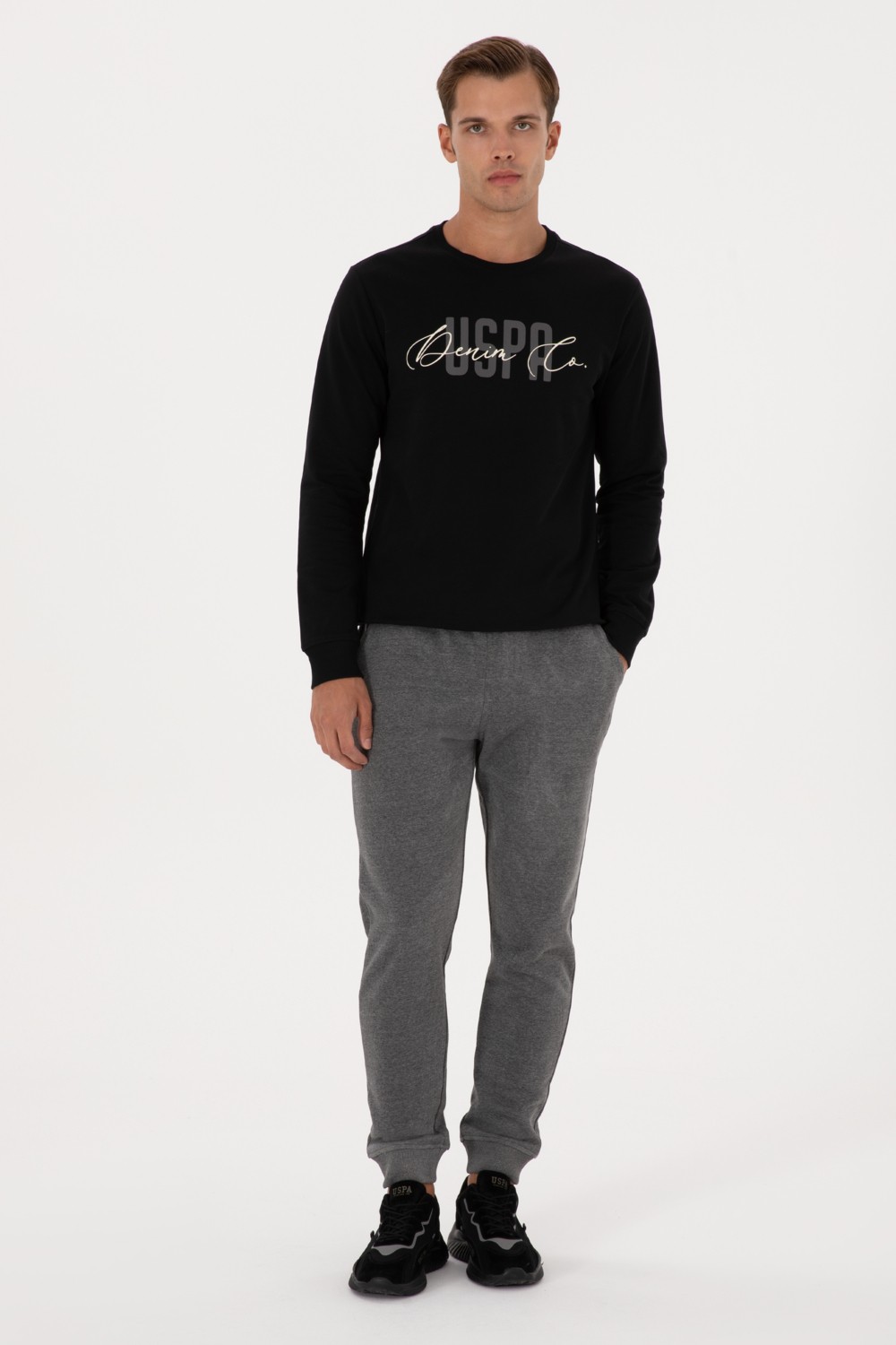 U.S. Polo Assn. Erkek Siyah Eşofman Altı 50313759-VR046