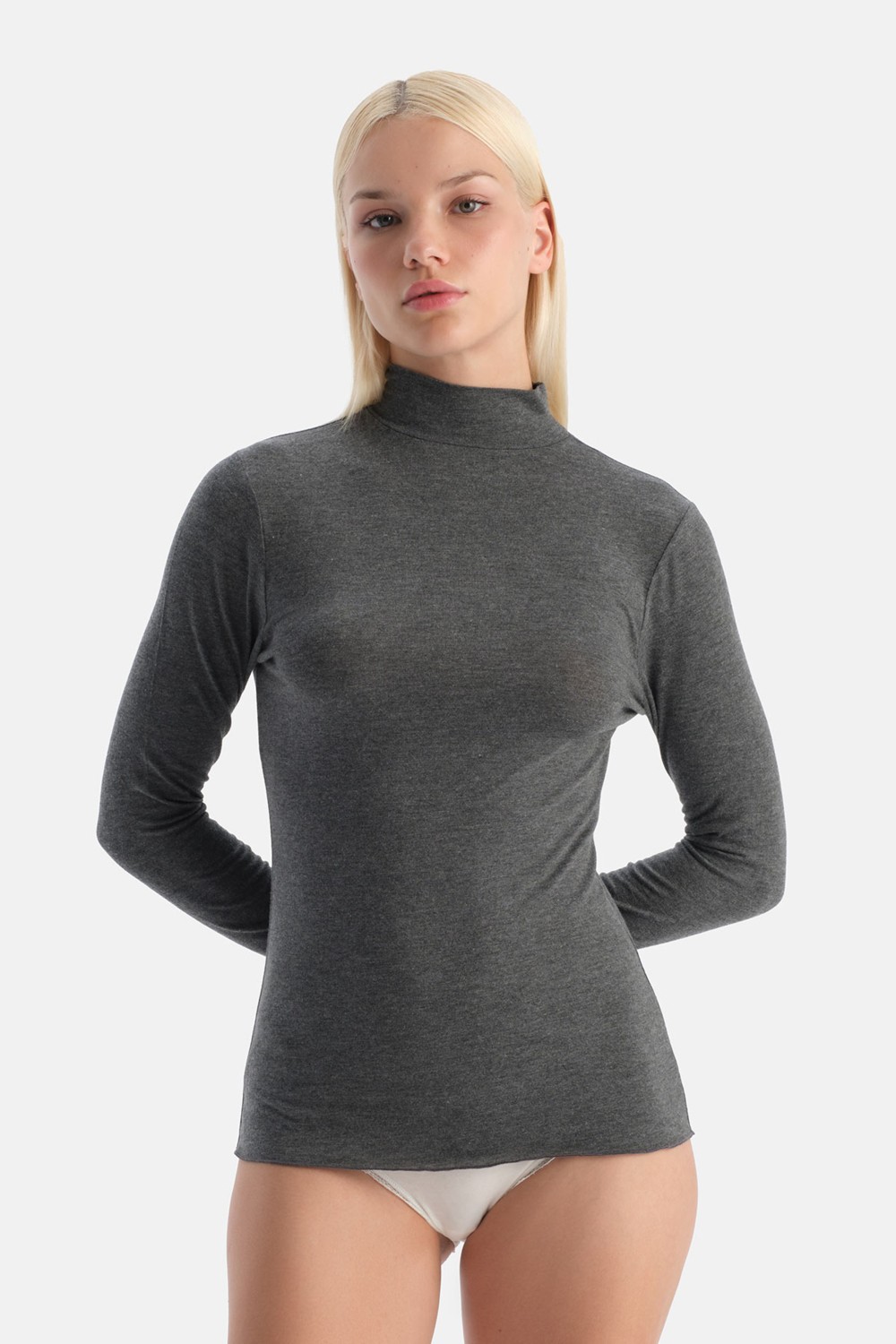 Dagi Mocha 5118KC Modal Kaşmir Balıkçı Yaka Uzun Kollu Üst