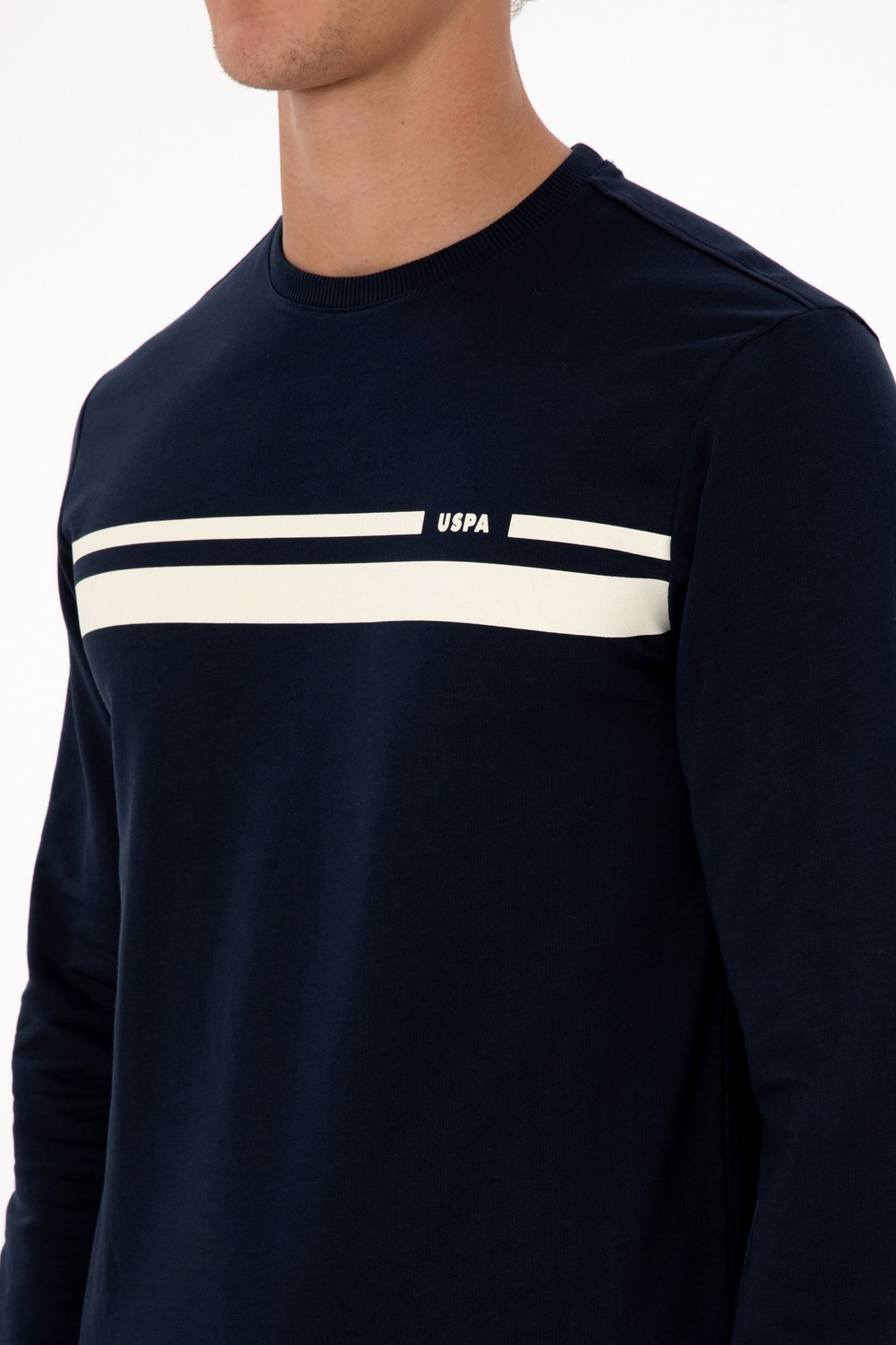 U.S. Polo Assn. Erkek Regular Fit Bisiklet Yaka Siyah İnce Sweatshirt 50313801-VR046 görsel 7