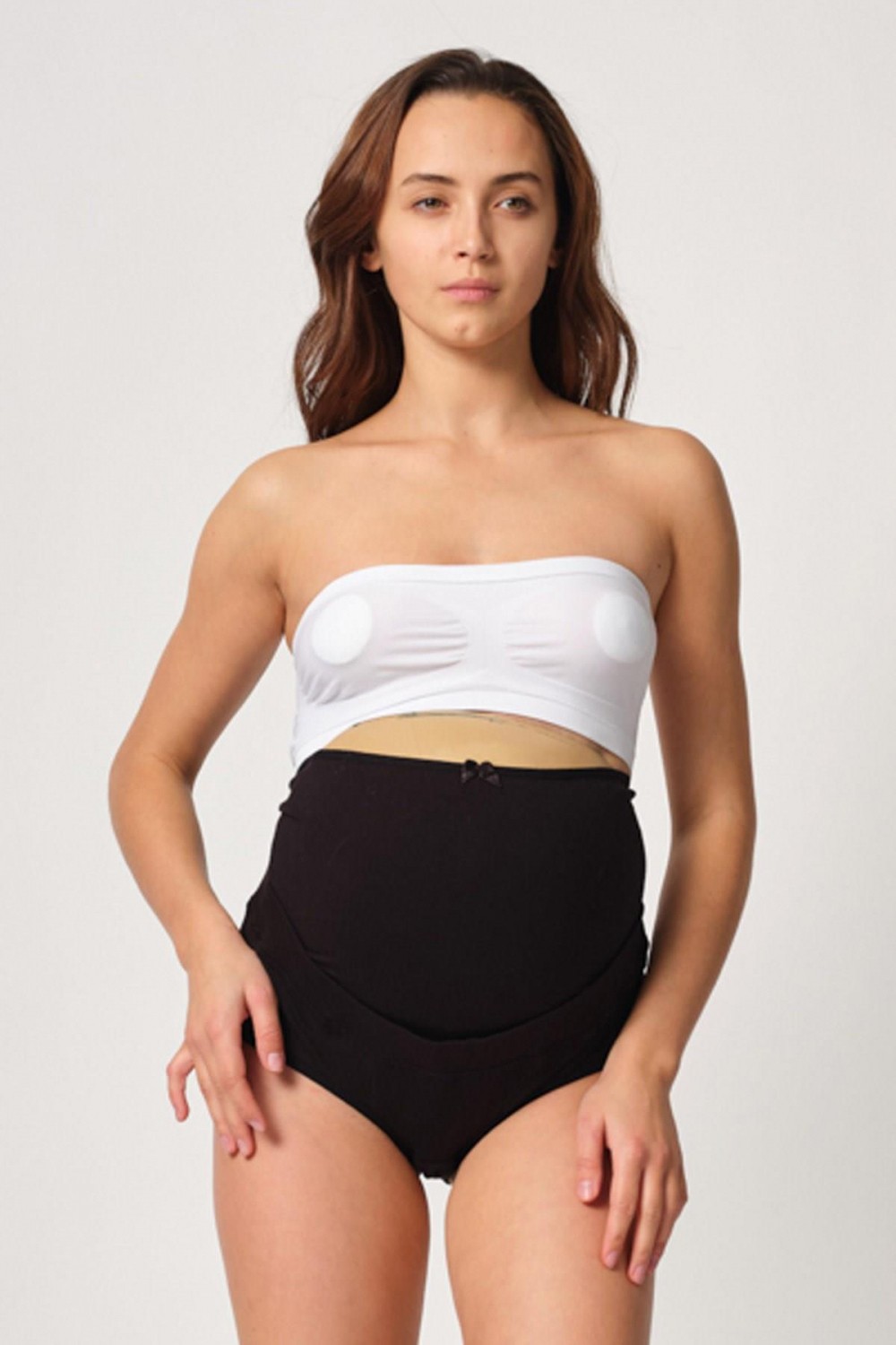 Marsilyan Siyah Mı Emay 2825 Cotton Hamile Karın Destekleyici Slip Korse görsel 2