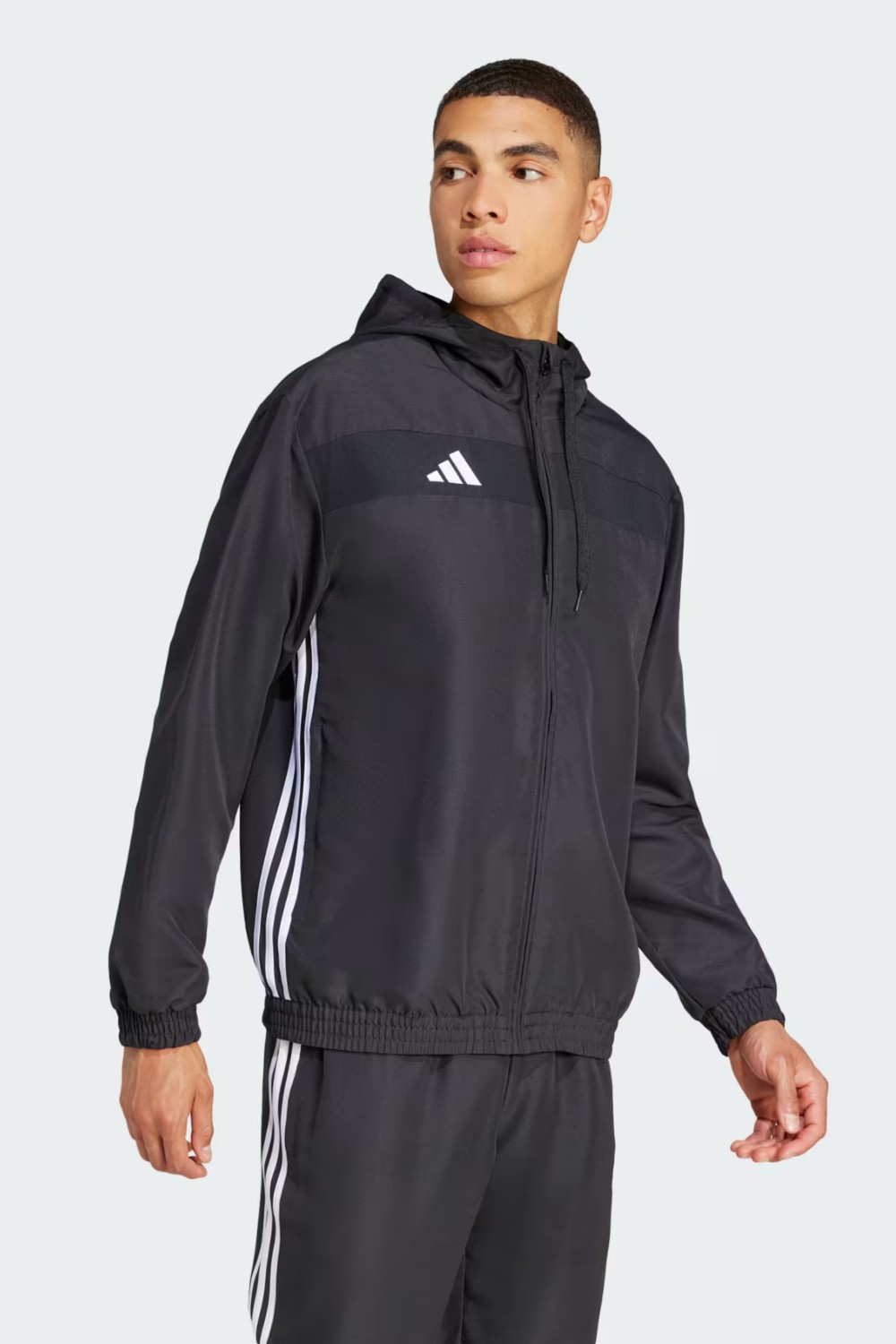 adidas Tiro 25 Essentials Woven Siyah Kapşonlu Eşofman Üstü JC5435 görsel 3