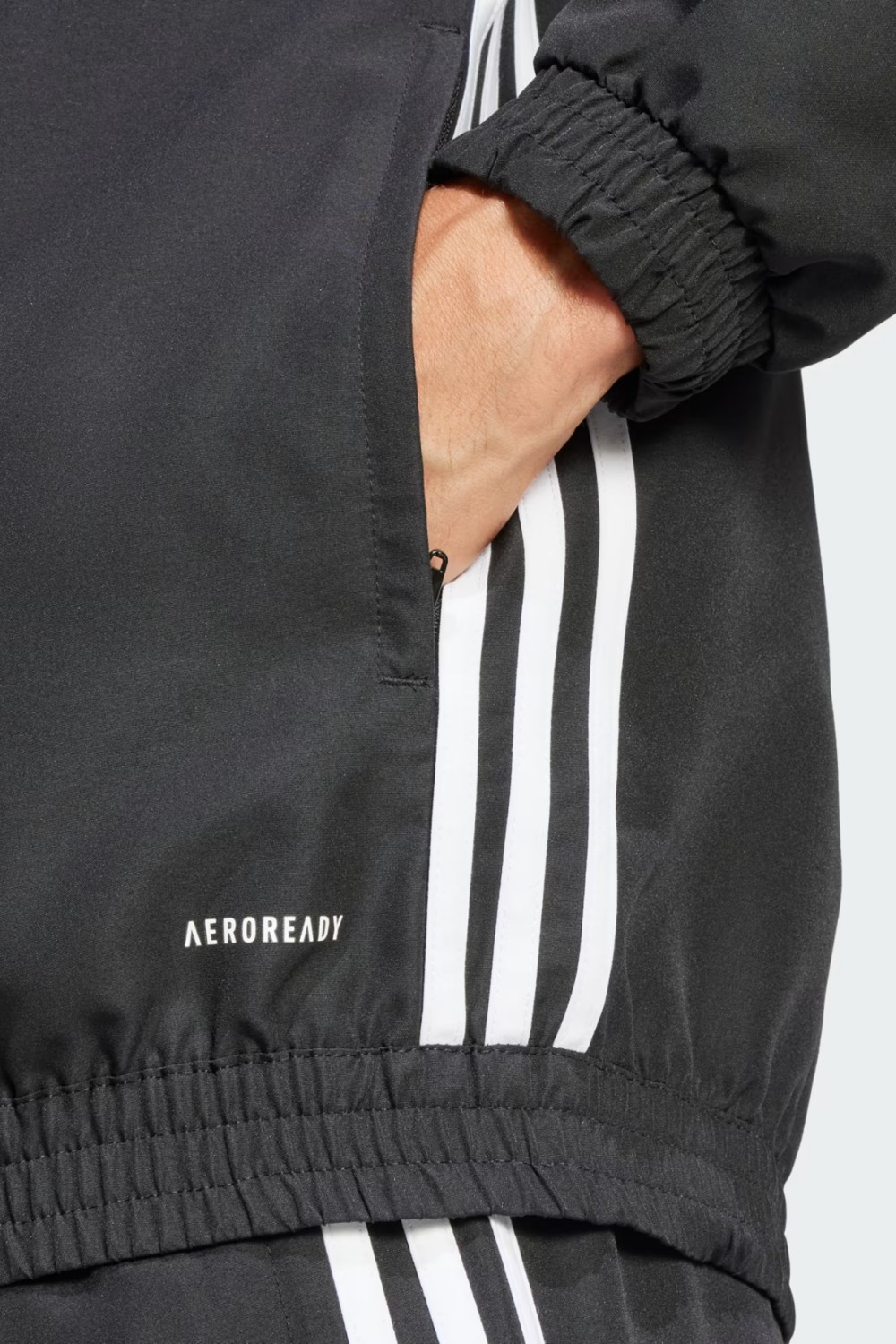 adidas Tiro 25 Essentials Woven Siyah Kapşonlu Eşofman Üstü JC5435 görsel 5