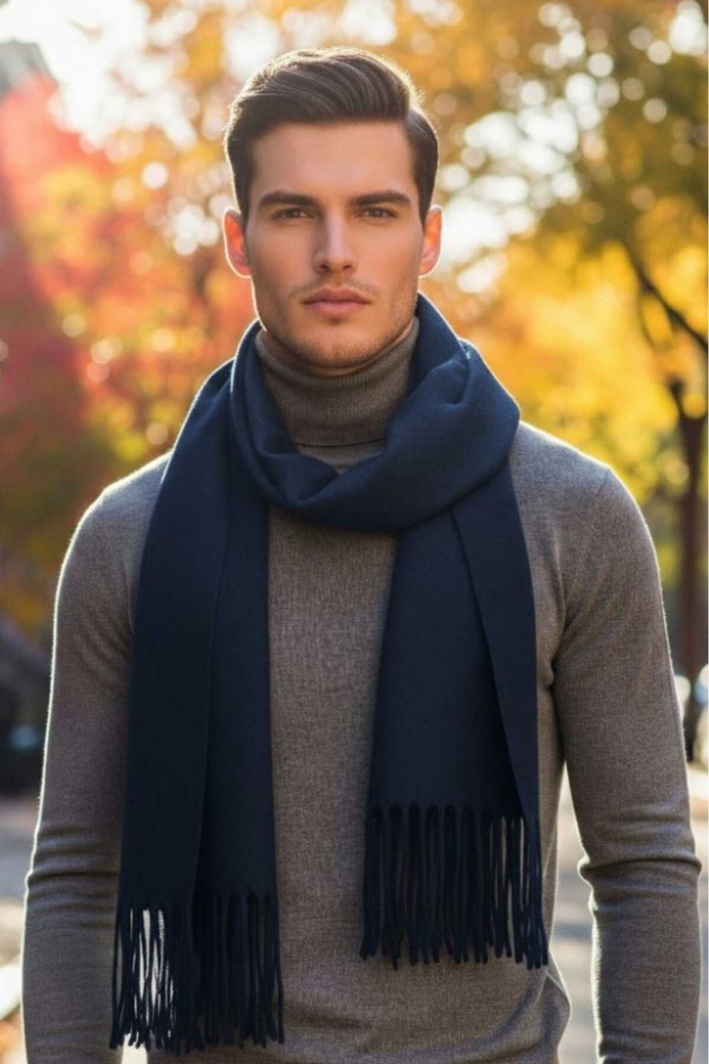 Uniquetrenders Unisex Yumuşak Dokulu Püsküllü Kışlık Buklet Atkı Şal 2'li Set görsel 3