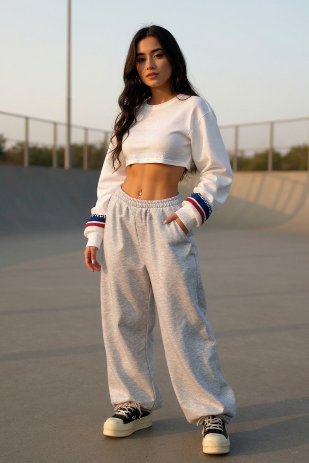 BSBSPOR Erkek Kadın Baggy Bol Kesim Eşofman Altı Jogger Paça Siyah Gri Füme Oversize