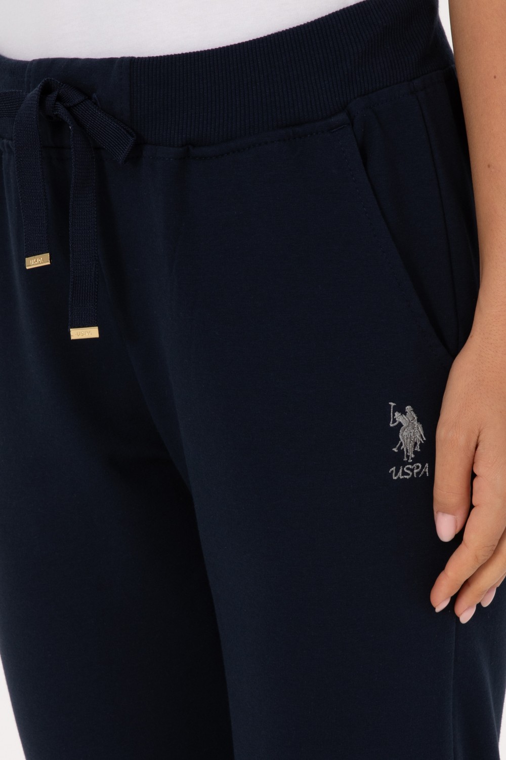 U.S. Polo Assn. Kadın Siyah Jogger Eşofman Altı 50313584-VR046 görsel 5