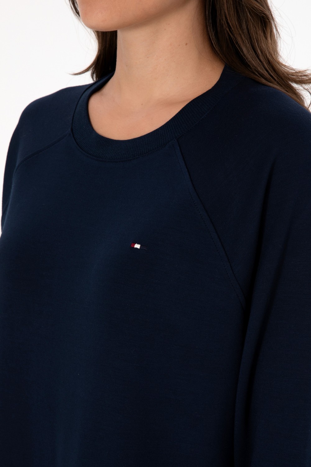 U.S. Polo Assn. Kadın Siyah Modal Karışımlı Mini Boy Bisiklet Yaka Örme Elbise 50313438-VR046 görsel 6