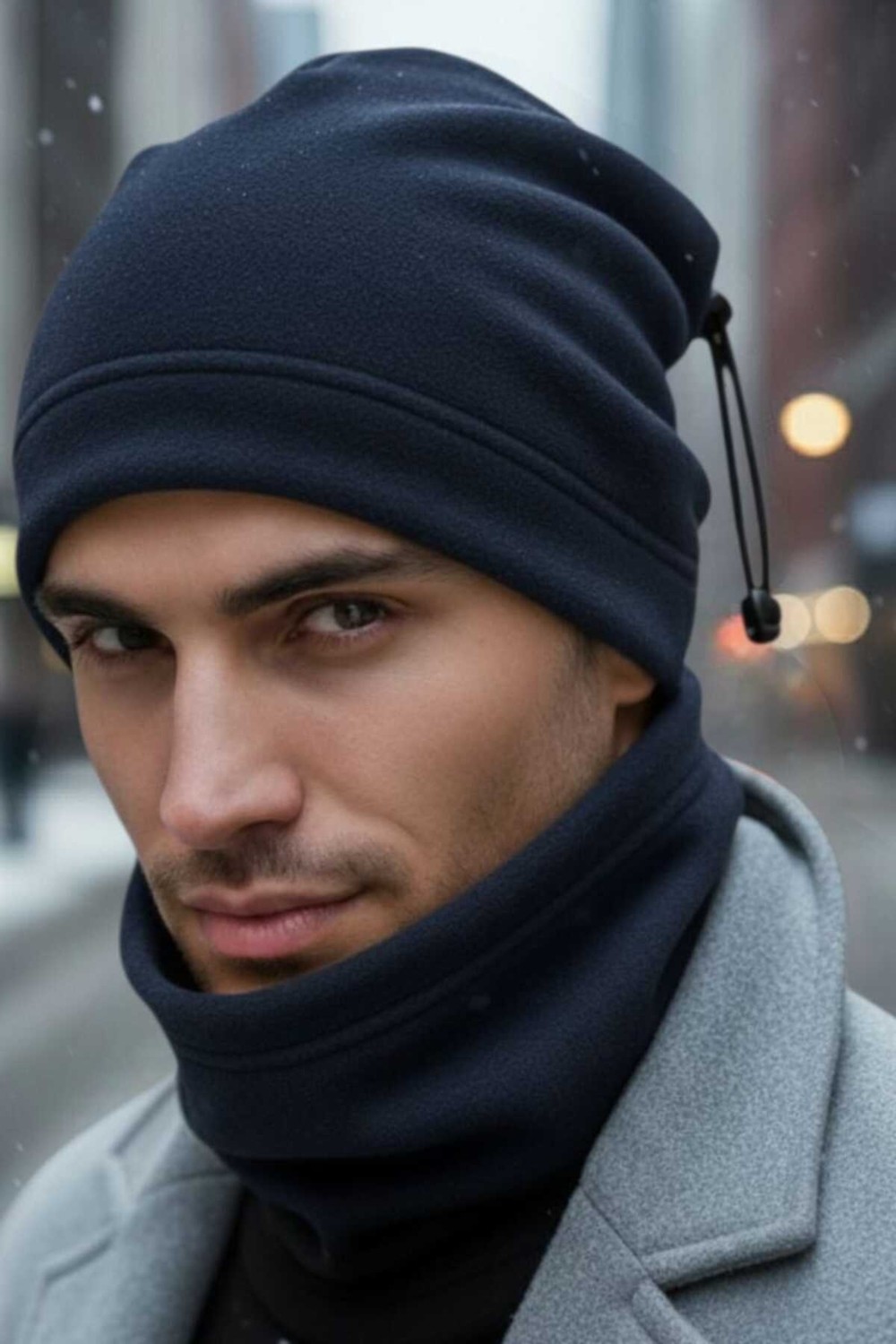 Uniquetrenders Erkek Polar Bere ve Boyunluk Takımı görsel 4