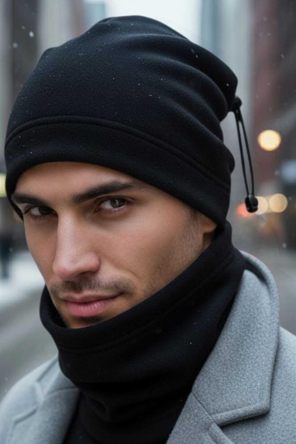 Uniquetrenders Erkek Polar Bere ve Boyunluk Takımı