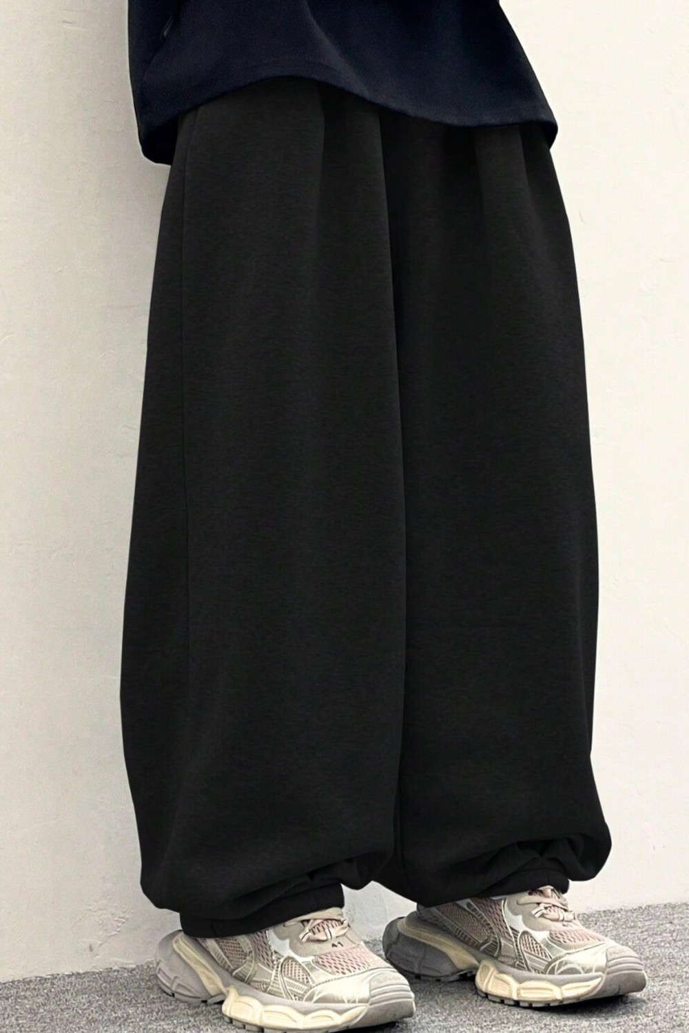 BSBSPOR Bol Baggy Eşofman Altı Lastikli Paça Ayarlanabilir Unisex Erkek Kadın Gri Siyah Antrasit