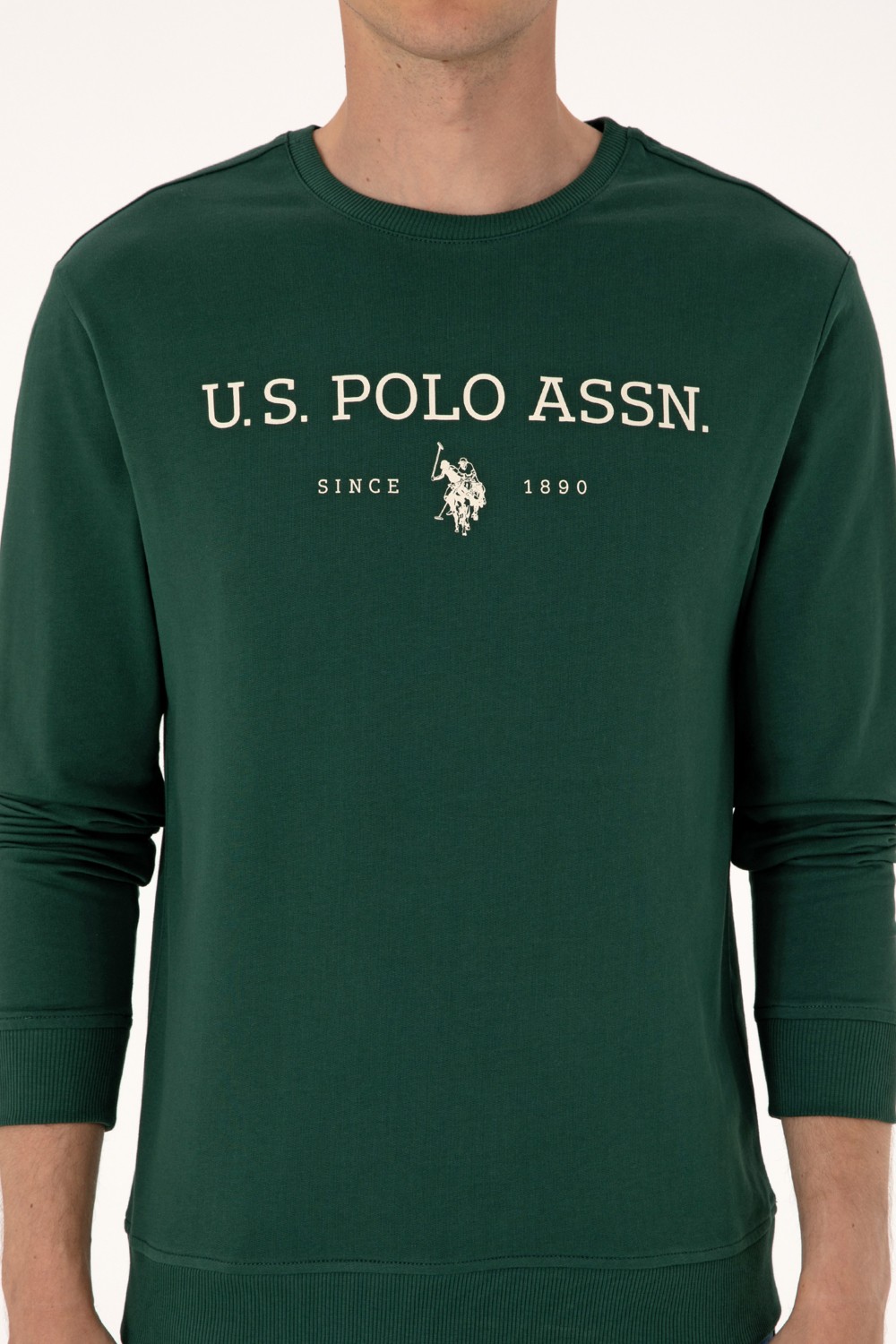 U.S. Polo Assn. Erkek Regular Fit Bisiklet Yaka Lacivert İnce Basic Sweatshirt 50313743-VR033 görsel 6