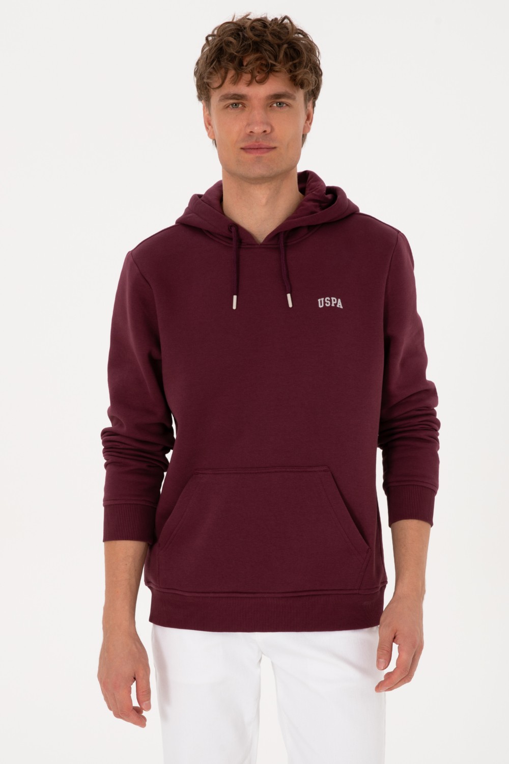U.S. Polo Assn. Erkek Regular Fit Kapüşonlu Şardonlu Koyu Yeşil Basic Sweatshirt 50315582-VR079