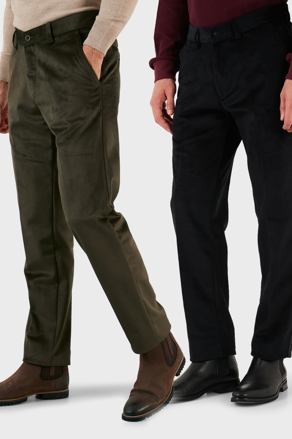 Buratti Normal Bel Regular Fit Düz Paça 2'li Paket Kadife Pantolon Erkek Kadife Pantolon 645MERLINS2