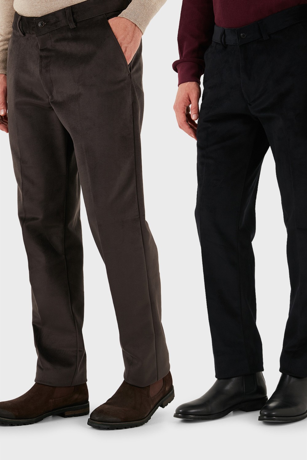 Buratti Normal Bel Regular Fit Düz Paça 2'li Paket Kadife Pantolon Erkek Kadife Pantolon 645MERLINS2