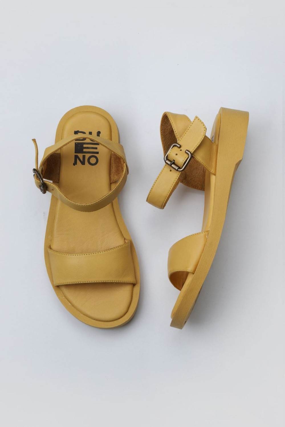 Bueno Shoes Sarı Deri Kadın Düz Sandalet 01WY2900 01WY2900