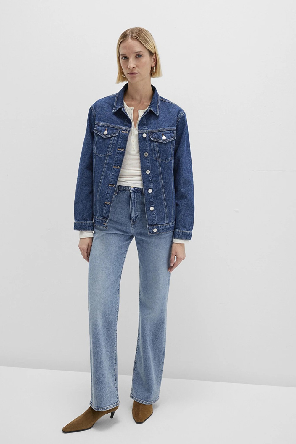 Mavi Karla 90s Koyu Mavi Jean Ceket 110154-91001