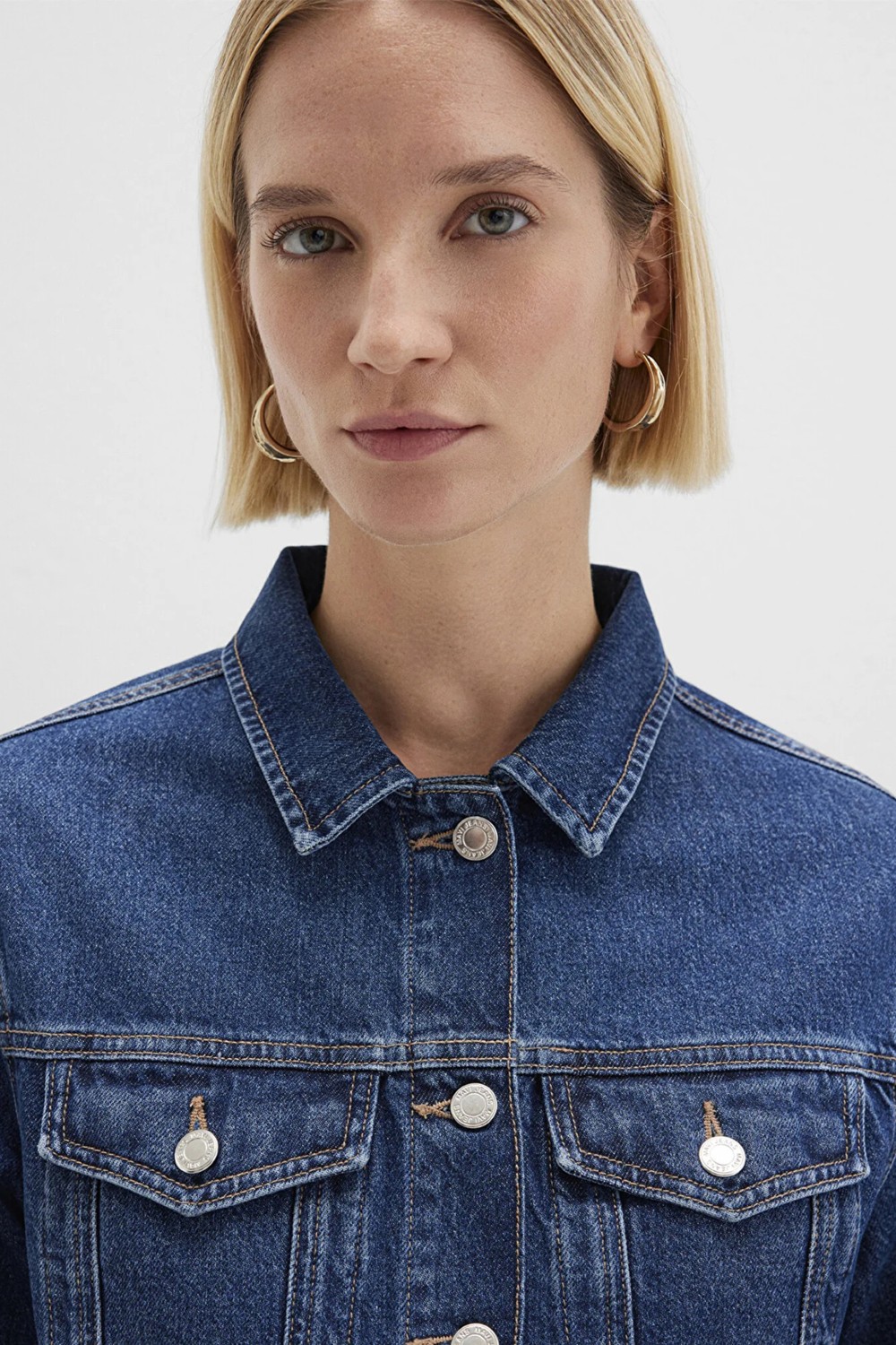 Mavi Karla 90s Koyu Mavi Jean Ceket 110154-91001 görsel 5
