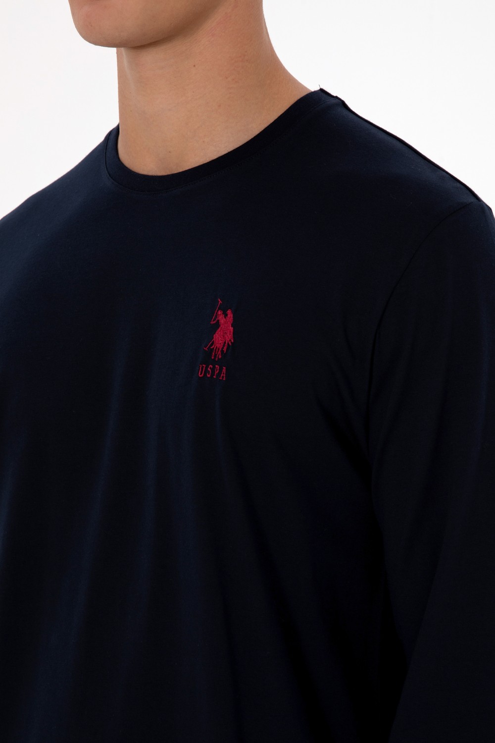 U.S. Polo Assn. Erkek Kırmızı Ekoseli Lacivert Pijama Takımı 50318615-VR033 görsel 7