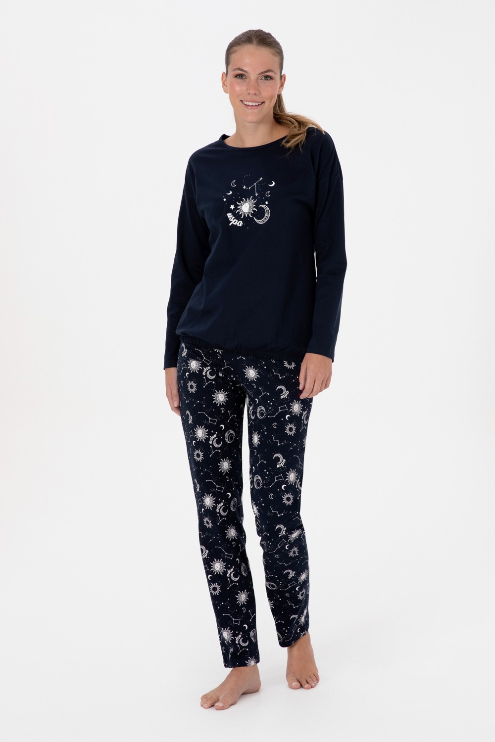U.S. Polo Assn. Kadın Lacivert Pijama Takım 50318920-VR033