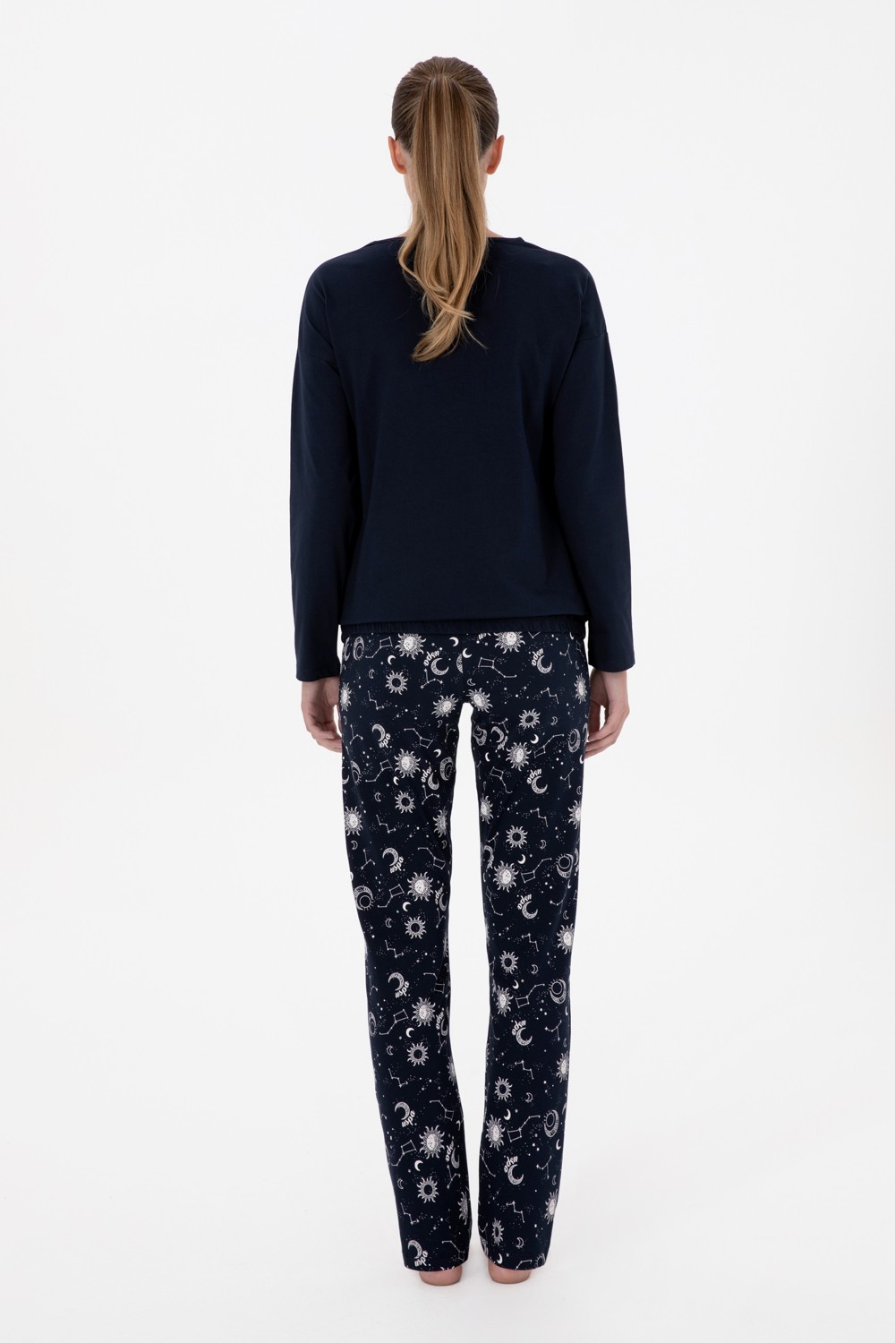 U.S. Polo Assn. Kadın Lacivert Pijama Takım 50318920-VR033 görsel 5