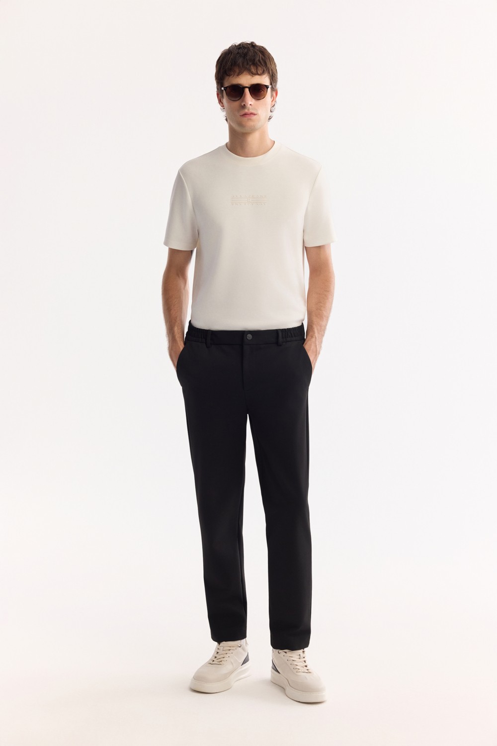 AVVA Erkek Antrasit Yanı Lastikli Viskon Karışımlı Slim Fit Chino Pantolon A52Y3053 görsel 8