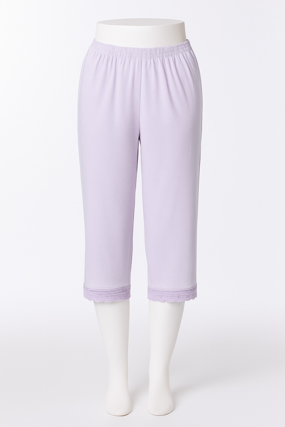 Abarta Pamuklu Capri Paçaları Dantelli Büyük Beden Kadın Tayt