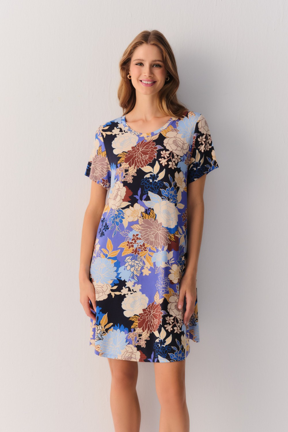 Suwen Flowery Night Günlük Elbise