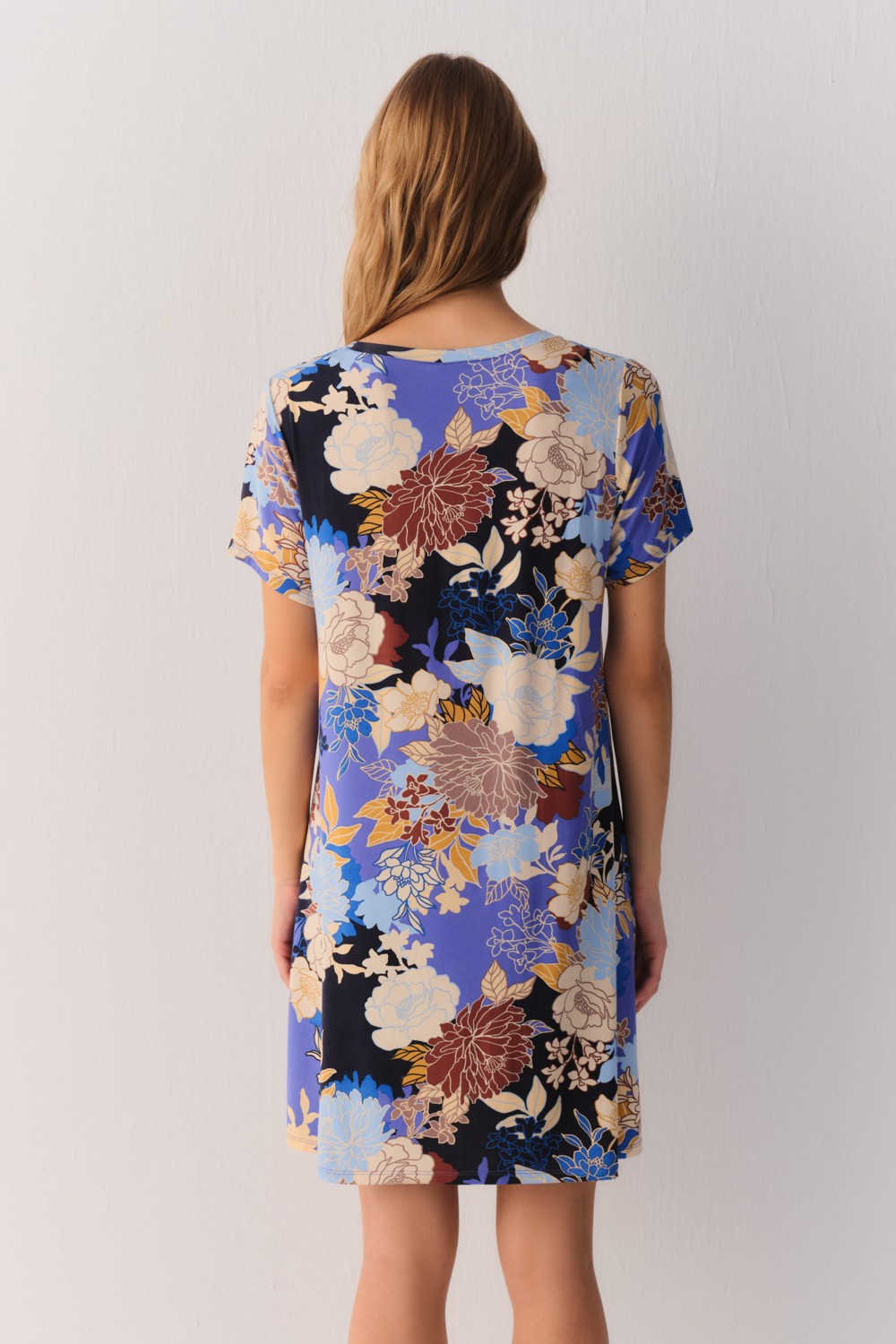 Suwen Flowery Night Günlük Elbise görsel 4