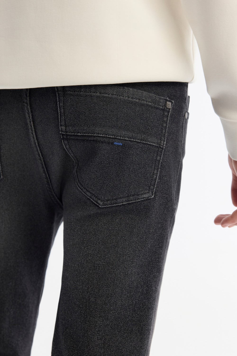 AVVA Erkek Siyah Klasik Bel Eskitme Yıkama Elastan Rio Skinny Fit Jean Pantolon A42Y3524 görsel 7