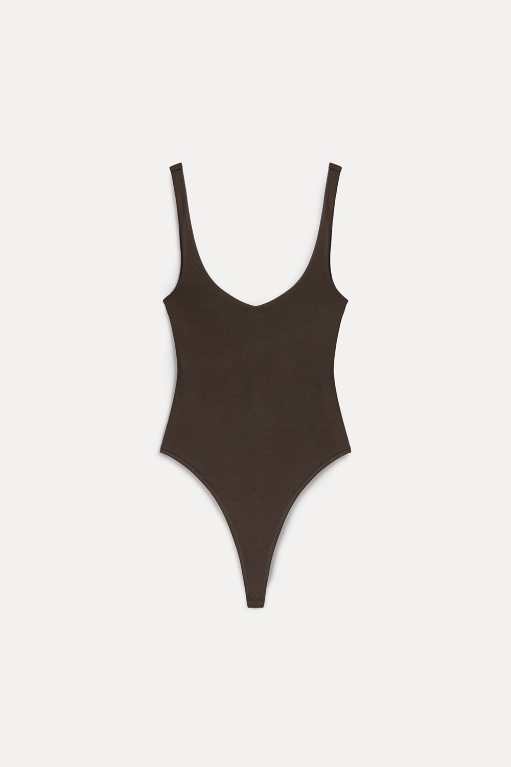 Vatkalı V yaka bodysuit görsel 6