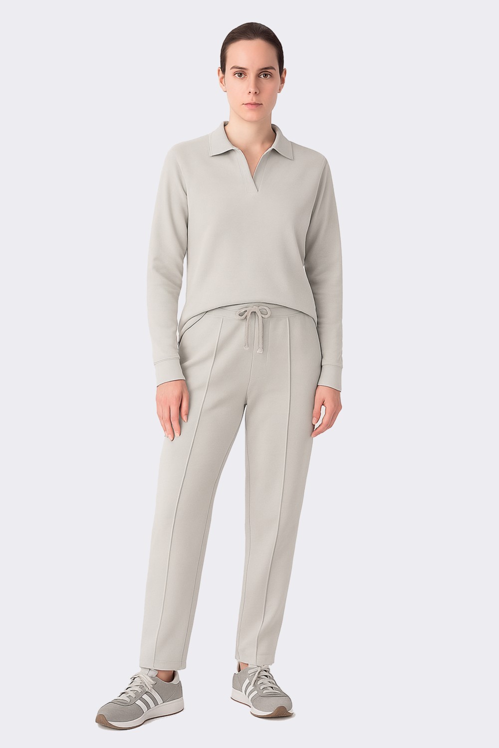 Uniqvibe Organik Pamuklu Taş Renk Kadın Sweatpant görsel 3