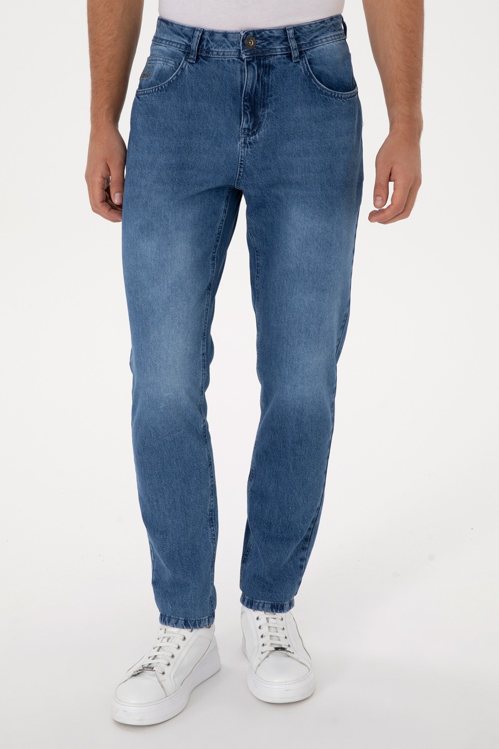 U.S. Polo Assn. Erkek Açık Mavi Jean Tapered Fit Pantolon 50316545-DN0021 görsel 2