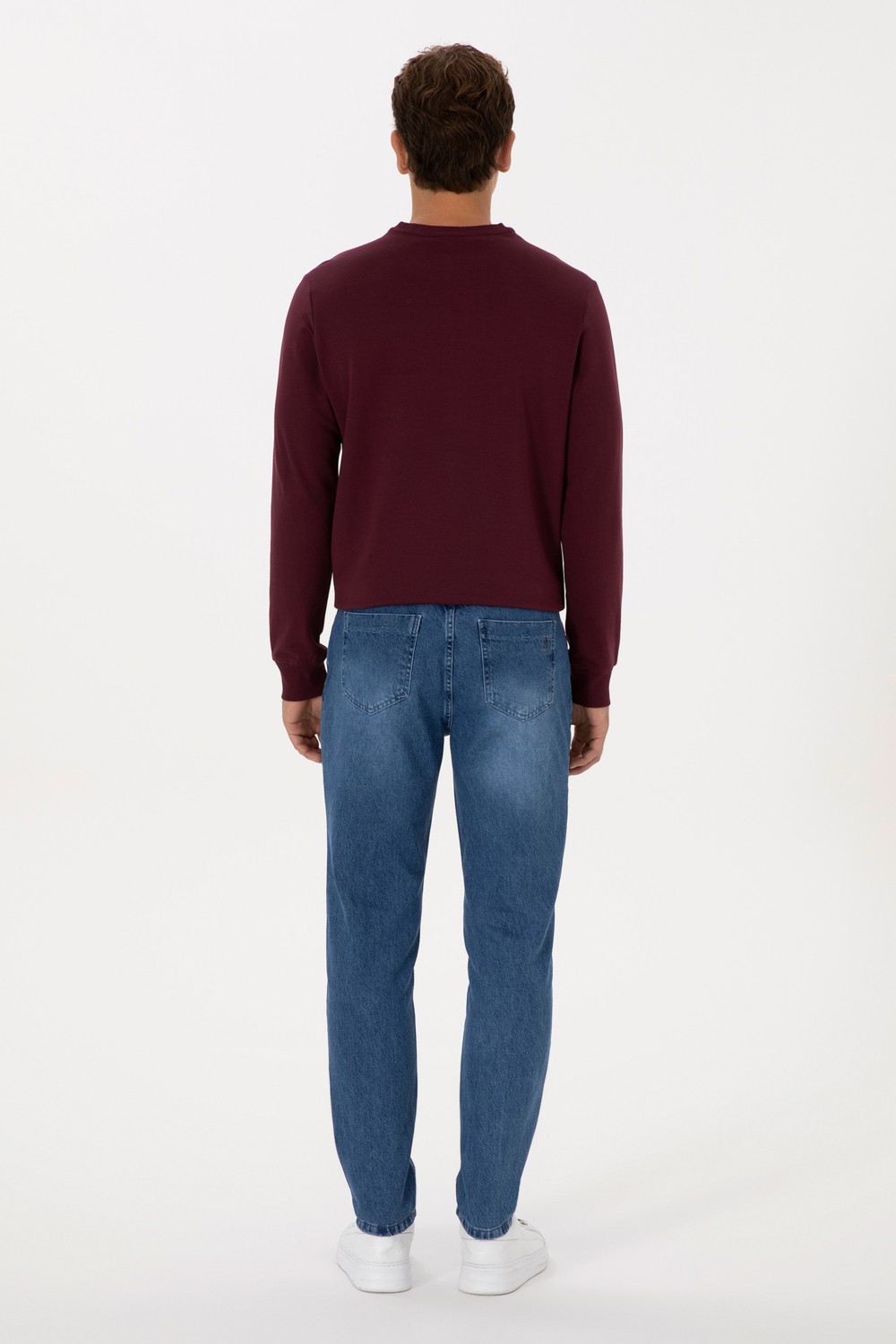 U.S. Polo Assn. Erkek Açık Mavi Jean Tapered Fit Pantolon 50316545-DN0021 görsel 4