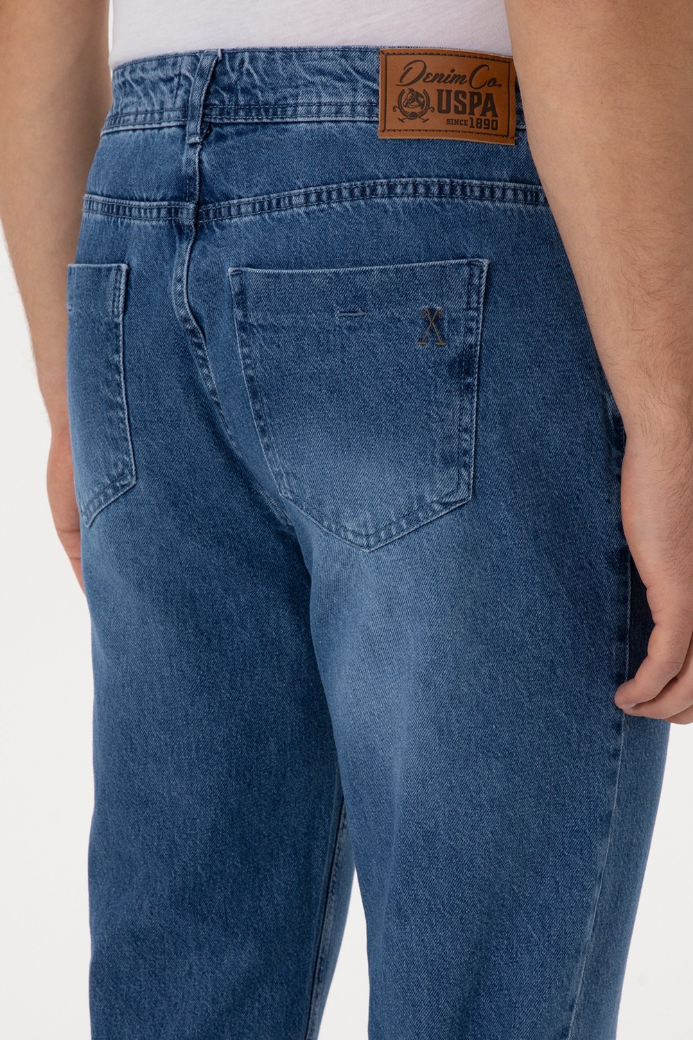U.S. Polo Assn. Erkek Açık Mavi Jean Tapered Fit Pantolon 50316545-DN0021 görsel 6