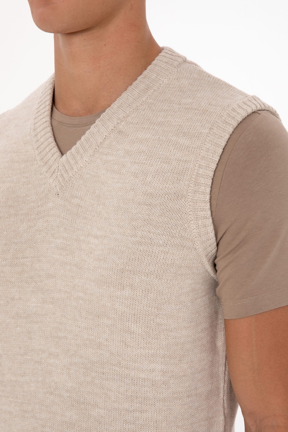 U.S. Polo Assn. Erkek Vizon Süveter 50318158-VR052 görsel 7
