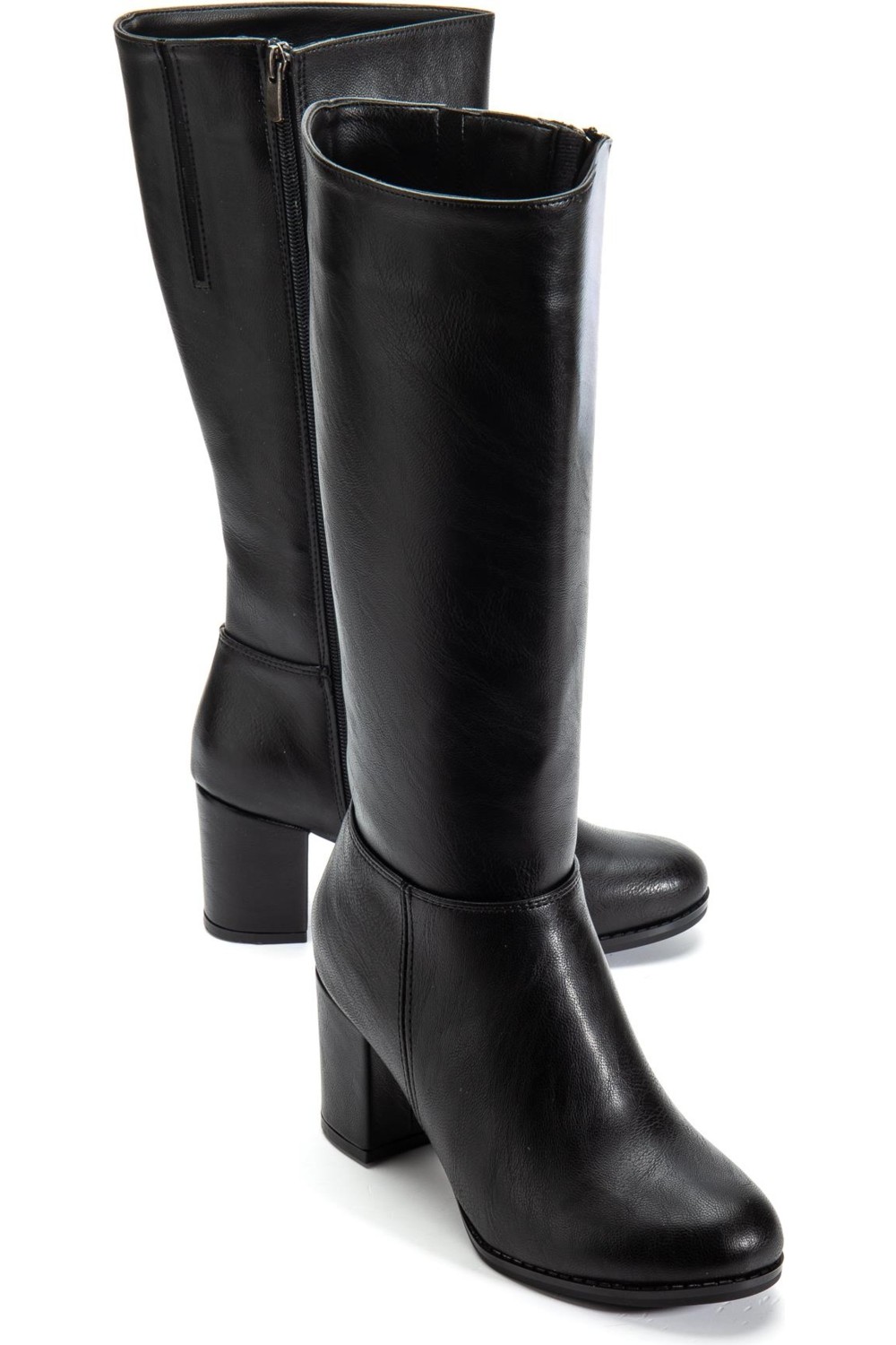 Suins Shoes Suins Lumin Kadın Siyah Kahve Çizme 7 cm Topuk Boyu Çizme görsel 7