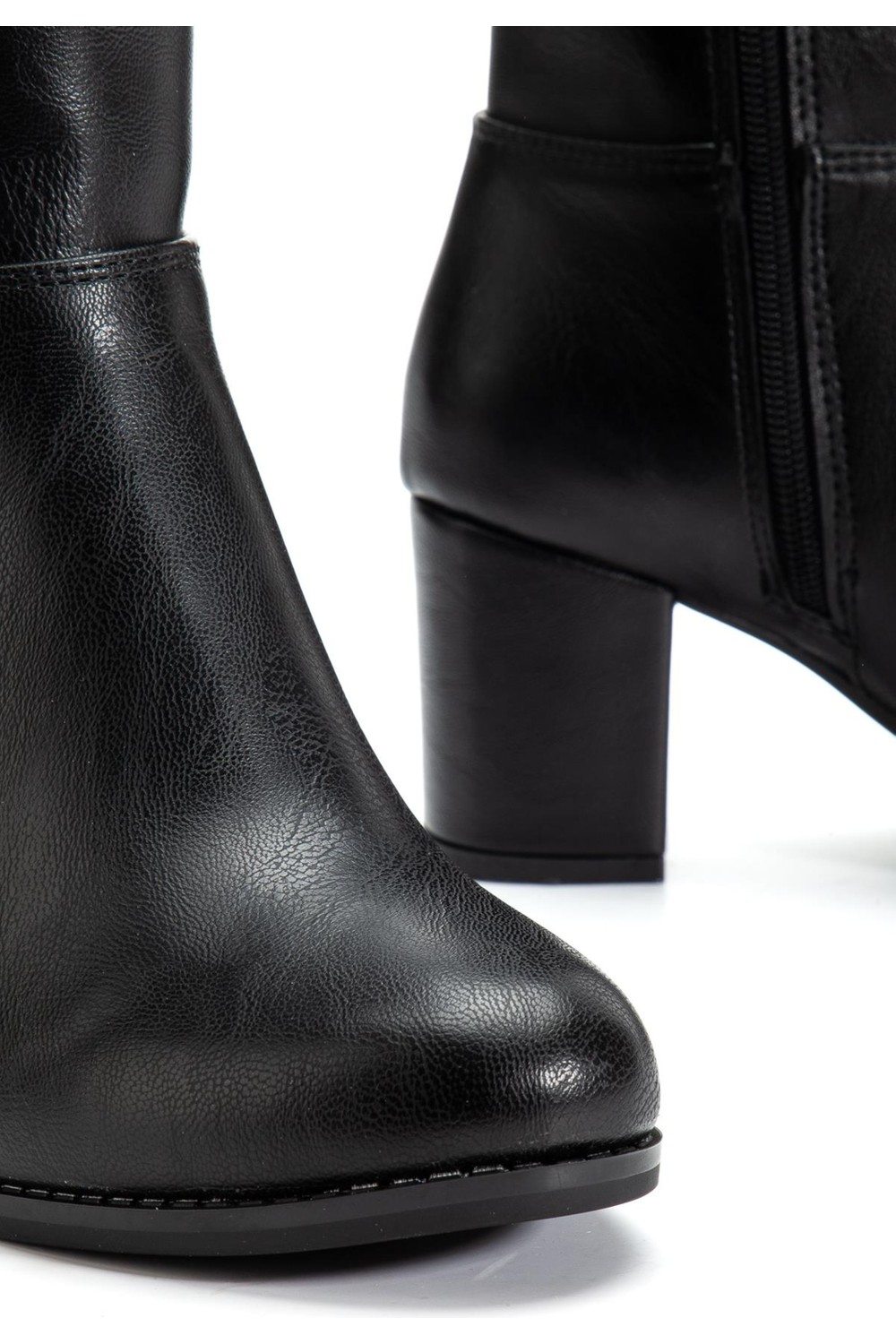 Suins Shoes Suins Lumin Kadın Siyah Kahve Çizme 7 cm Topuk Boyu Çizme görsel 8