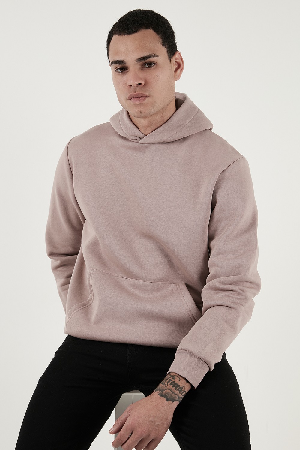 Buratti Slim Fit Kapüşonlu Kanguru Cepli Içi Tüylü Yumuşak Şardonlu Sweat Erkek Sweat 5905281