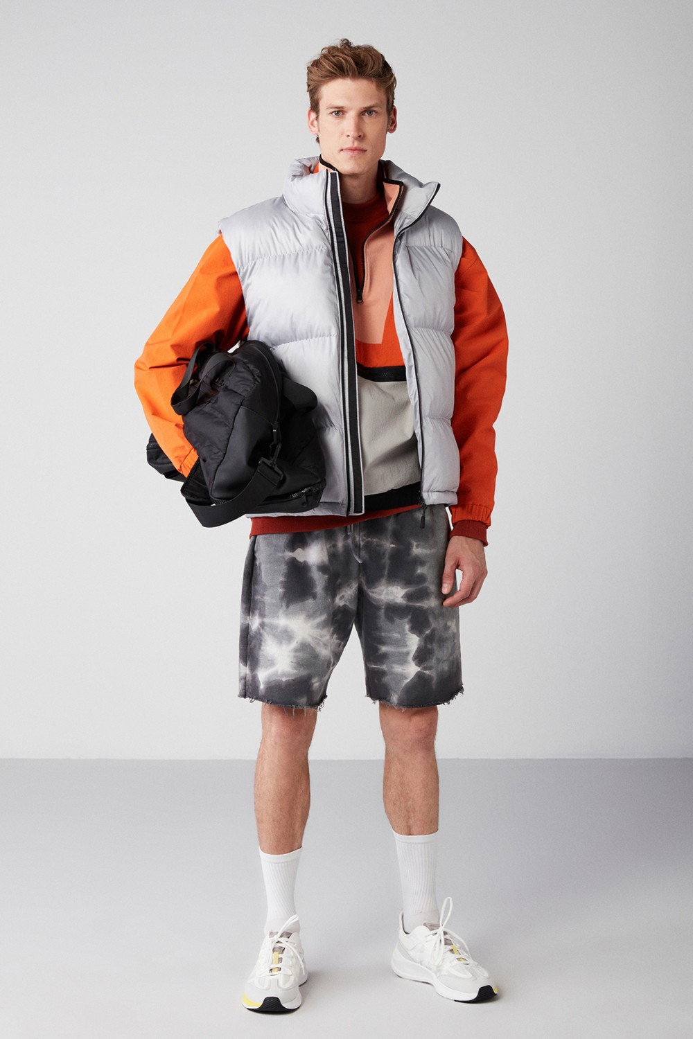 Grimelange Lennon Erkek Şişme Yelek Kalın Kabarık Su Itici Recycle Polyester Dolum Fermuarlı Vizon Yelek görsel 2