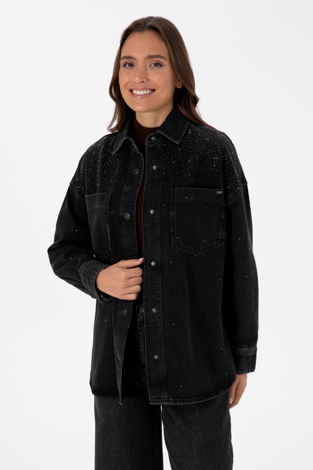 U.S. Polo Assn. Kadın Siyah Gömlek Jean 50309856-DN0027