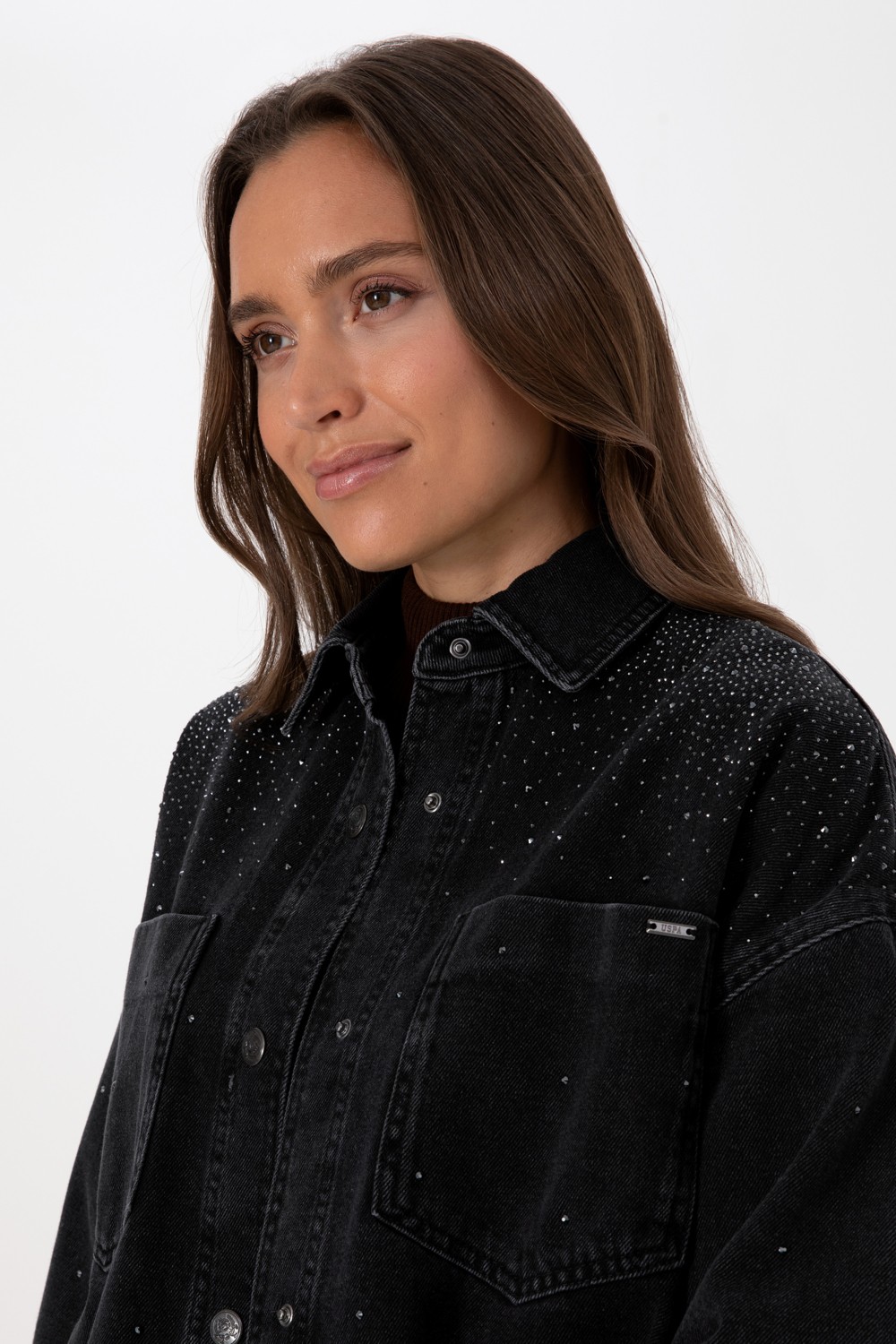 U.S. Polo Assn. Kadın Siyah Gömlek Jean 50309856-DN0027 görsel 2