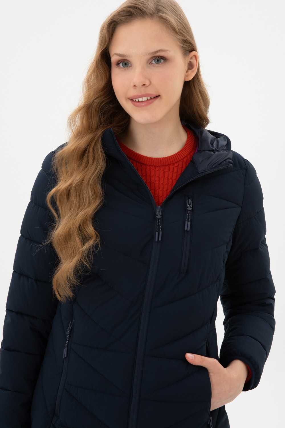 U.S. Polo Assn. Kadın Lacivert Mont 50312004-VR033 görsel 2