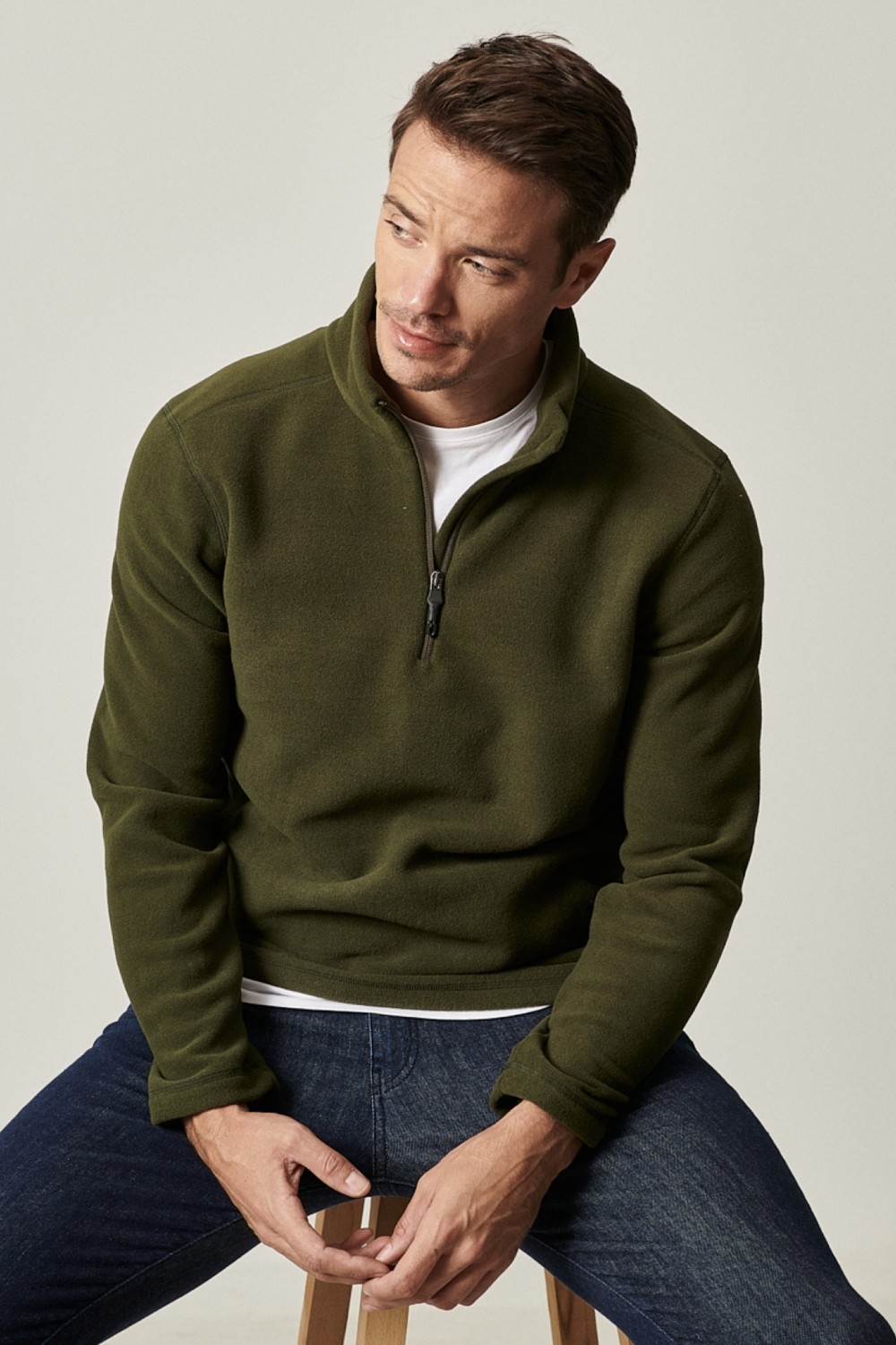 Altınyıldız Classics Erkek Siyah Anti-pilling Tüylenme Yapmayan Standart Fit Dik Yaka Soğuk Geçirmez Polar Sweatshirt