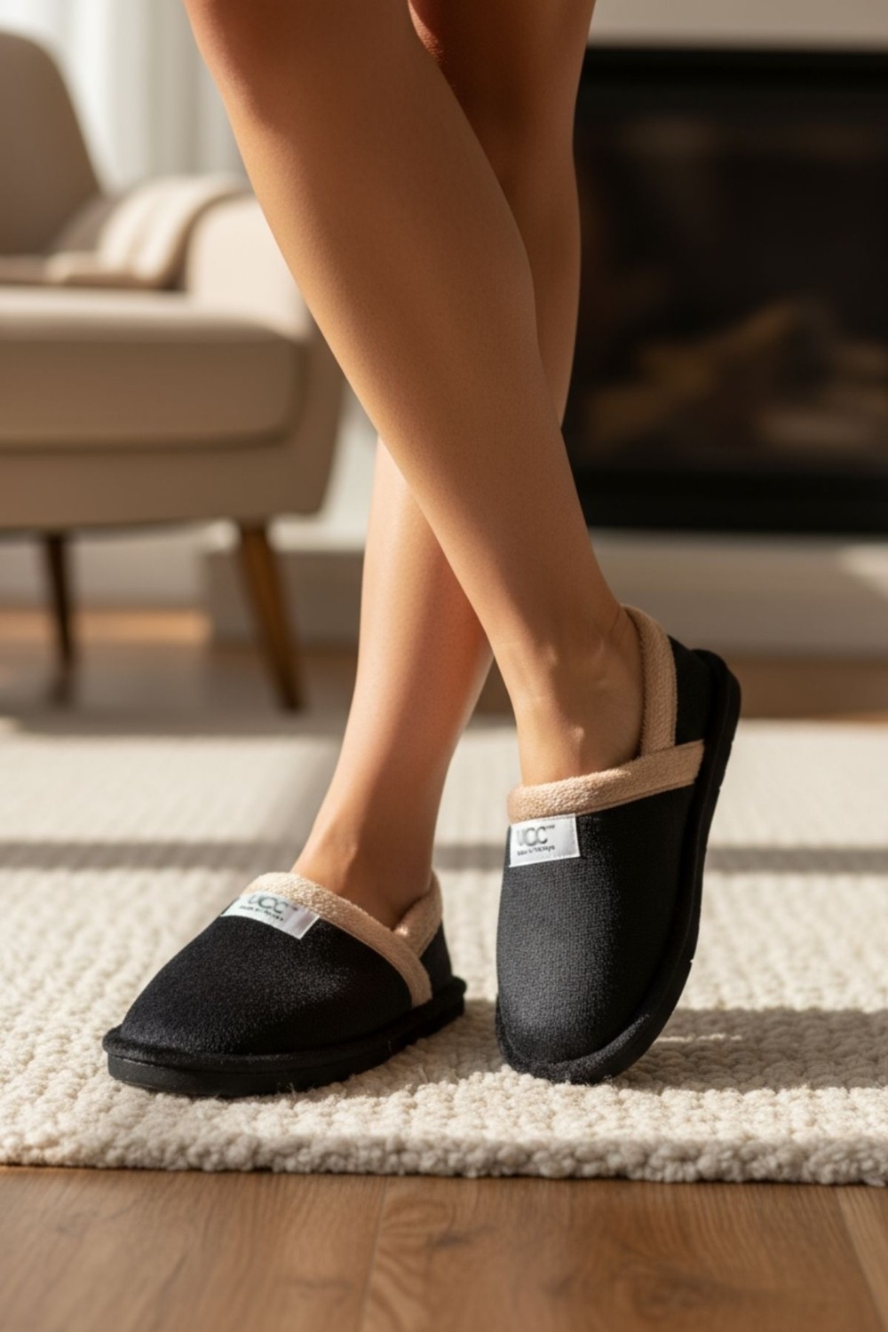 Moda Fırsat Peluş Kadın Ev Babeti Tüylü Yumuşak Taban Ev Botu Panduf görsel 7